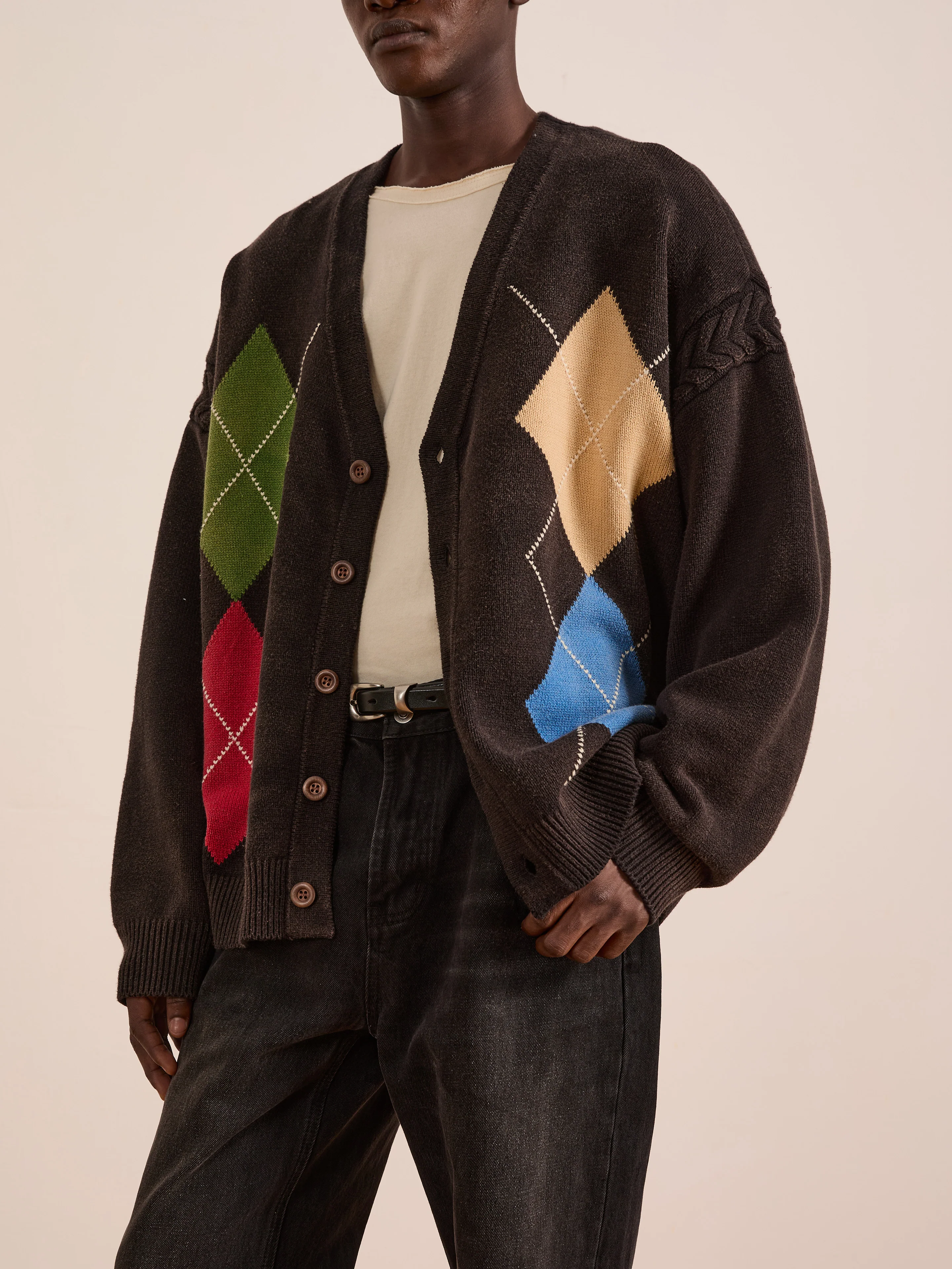 Argyle Knit Cardigan - Image 2