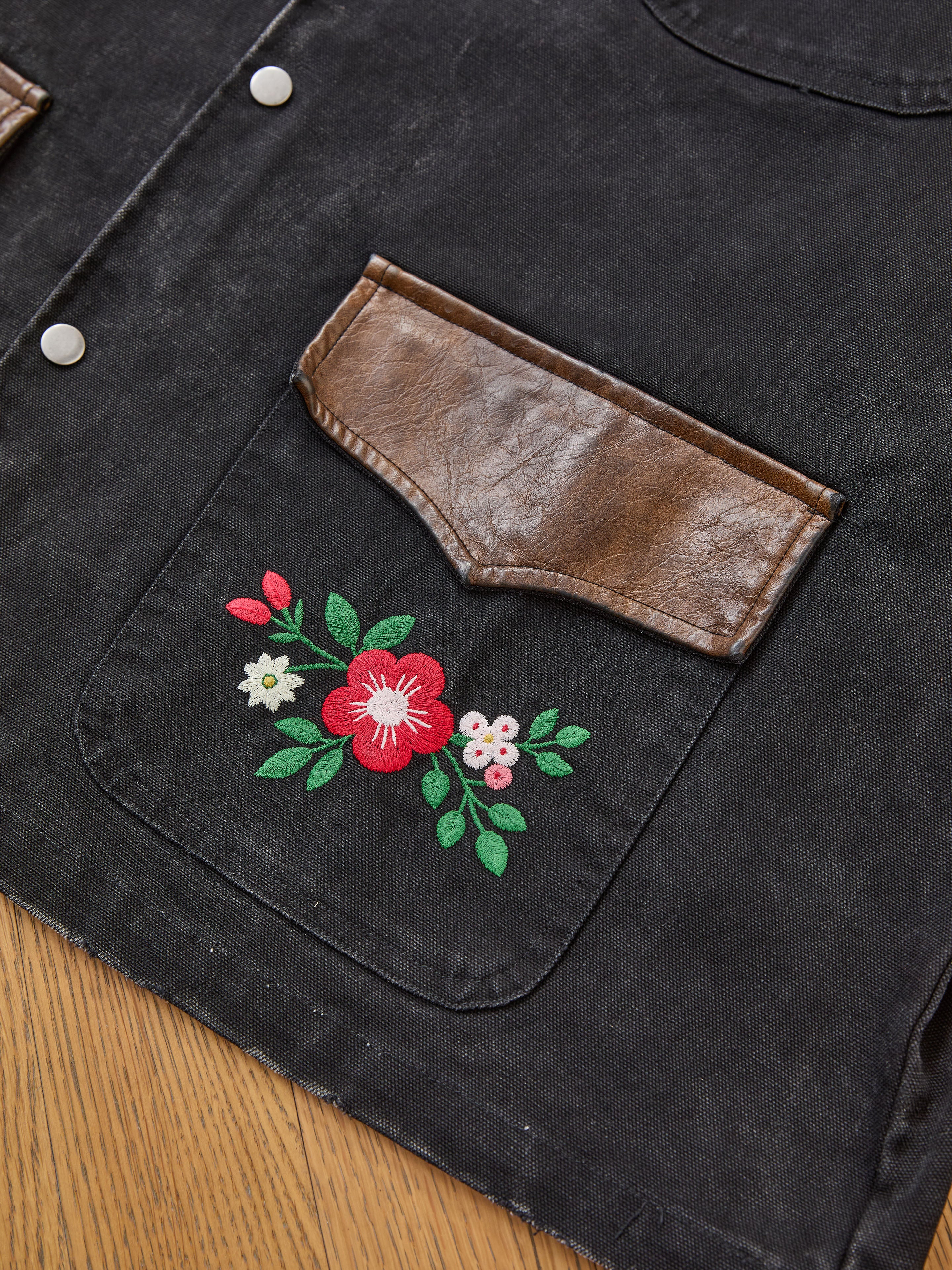 Canvas Embroidered Work Jacket - Image 16