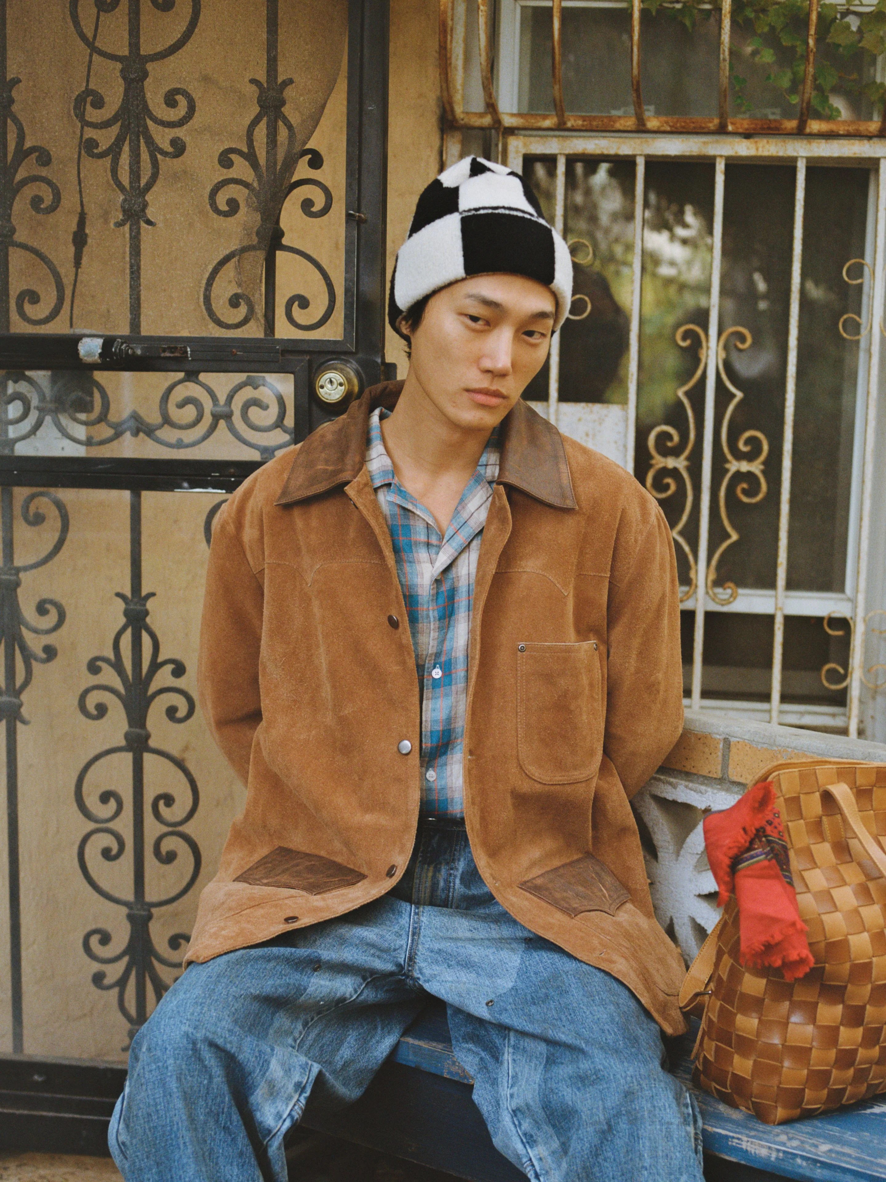 Check Multi Patch Beanie - Image 2