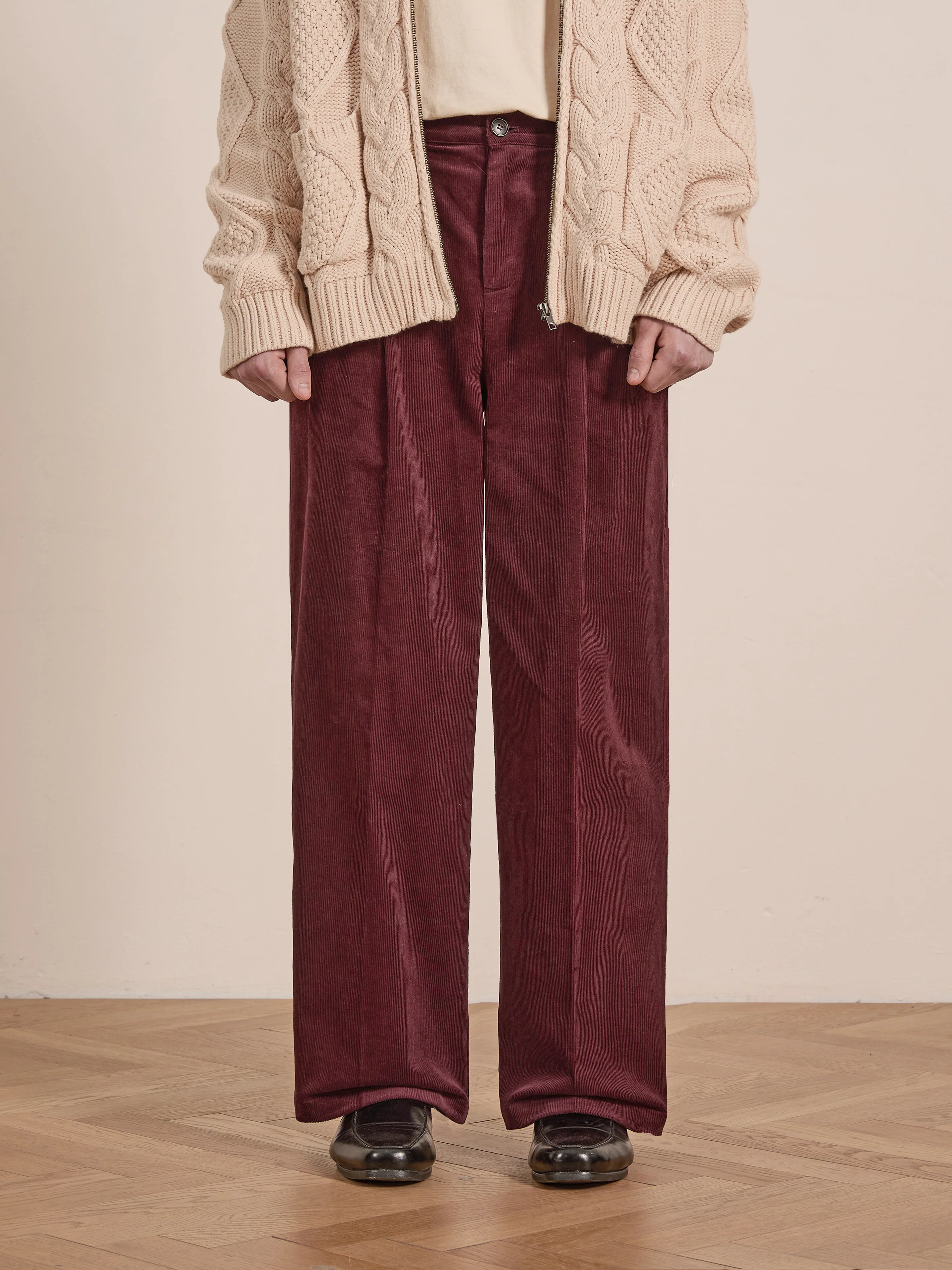 Corduroy Pleated Trouser