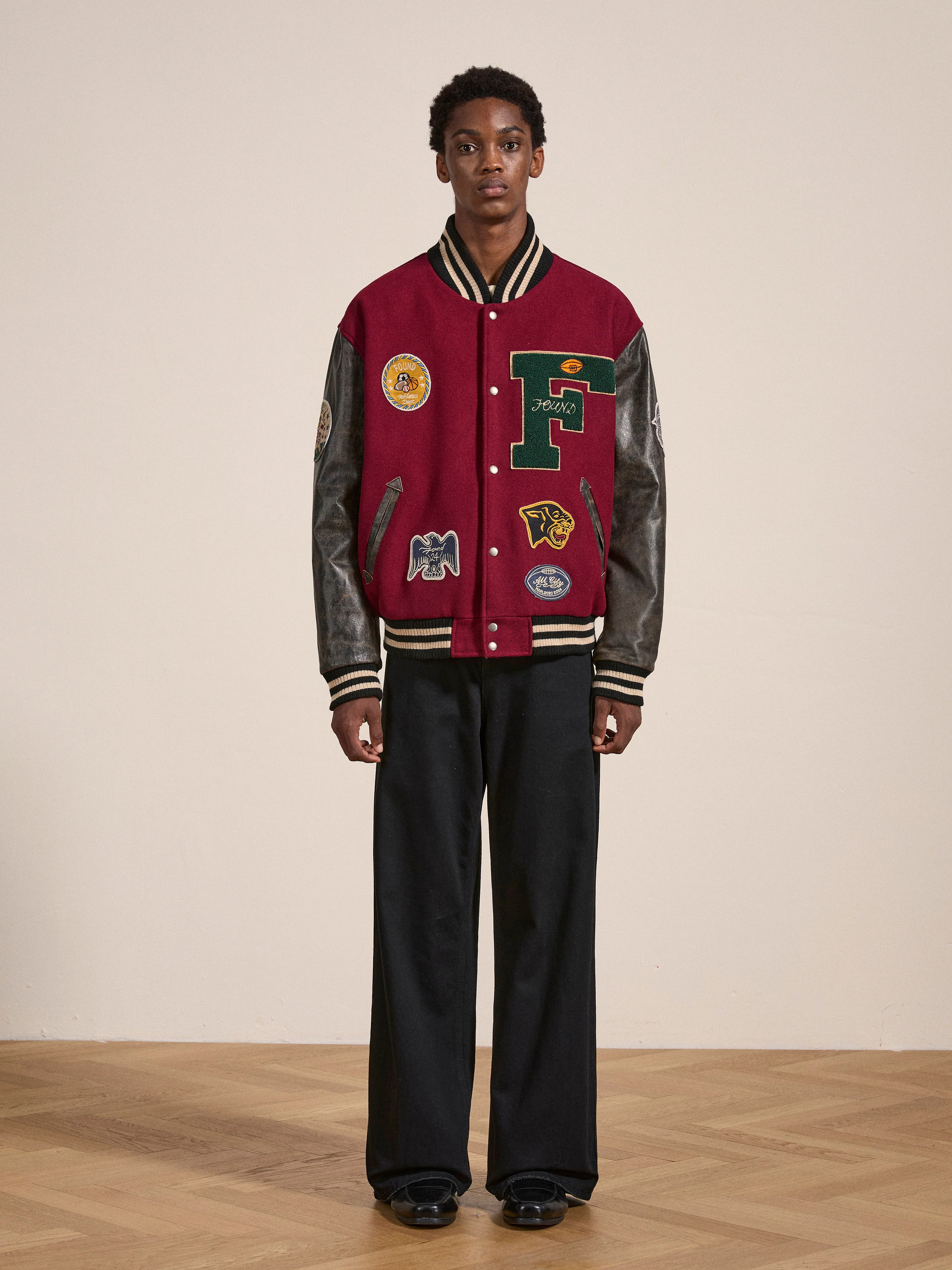 Crimson Letterman Jacket - Image 2