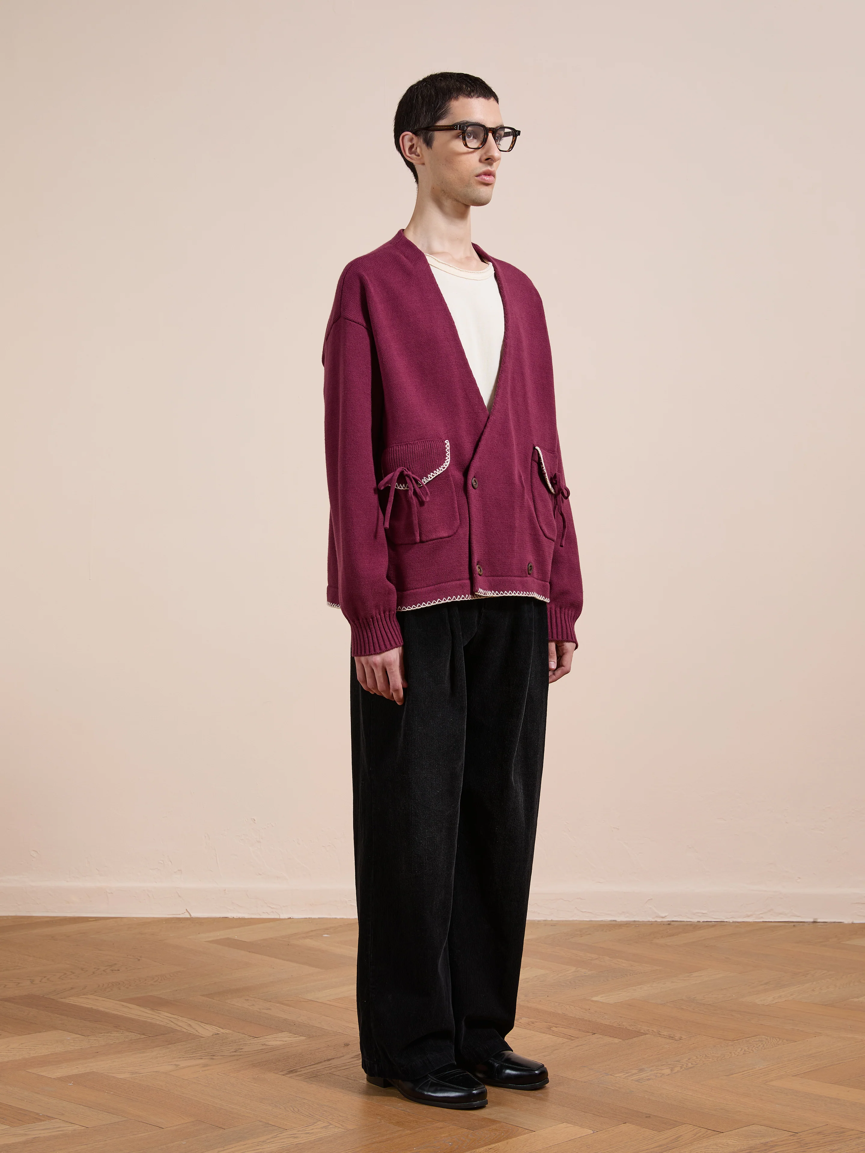 Double Breasted Bow Cardigan - Image 12