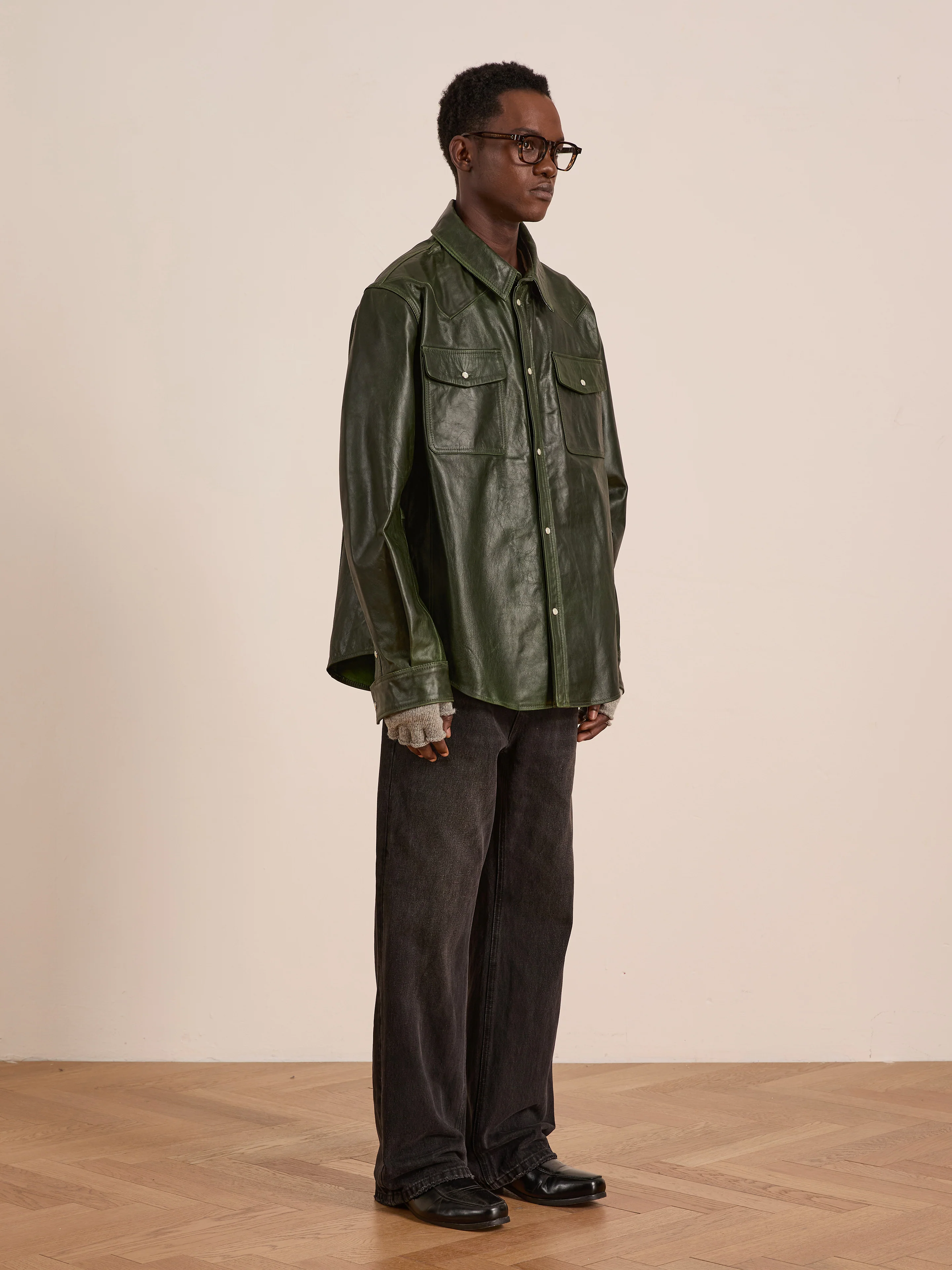 Forest Leather Western Shirt - Image 9