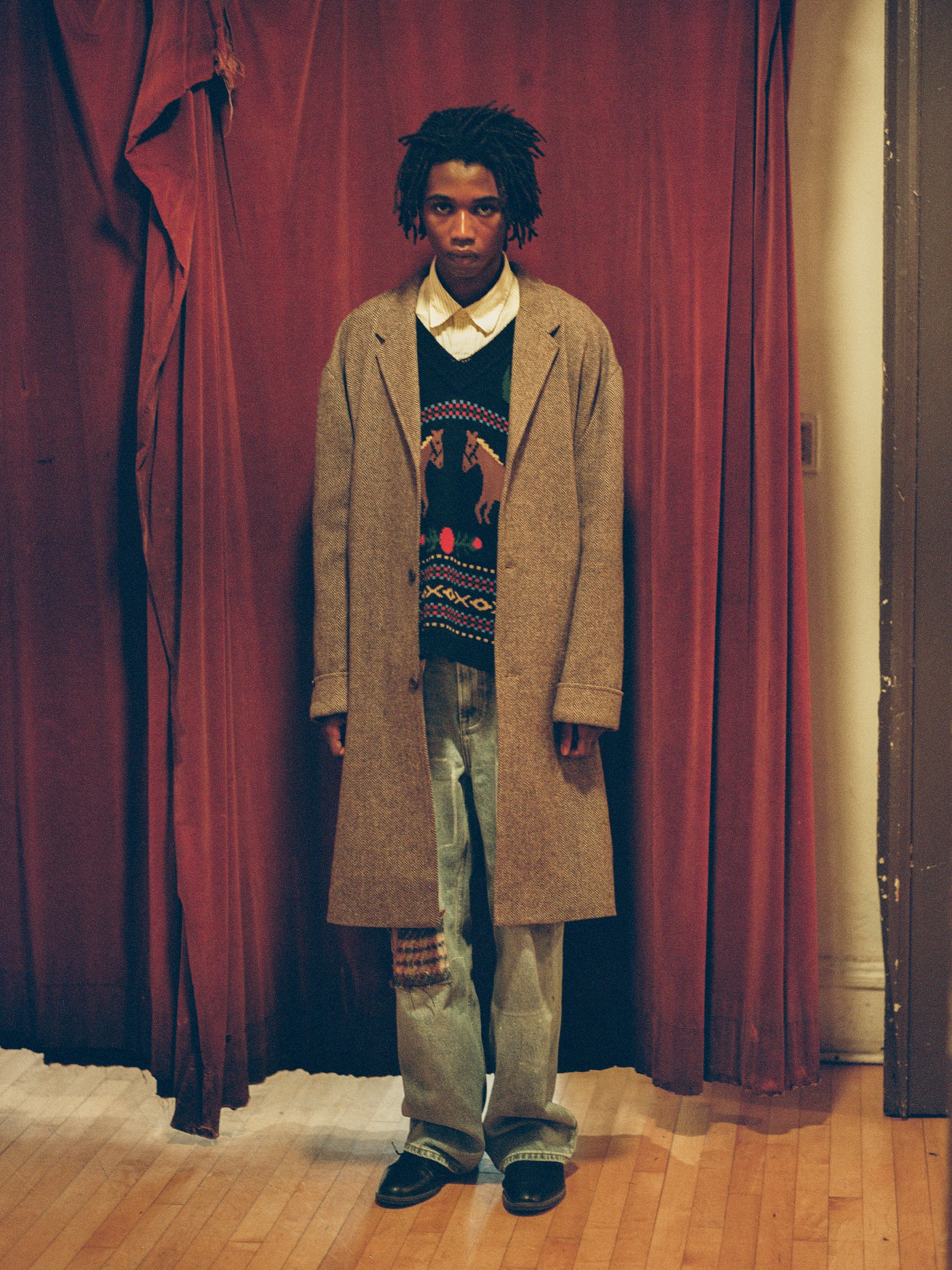 Elm Tweed Long Top Coat - Image 12