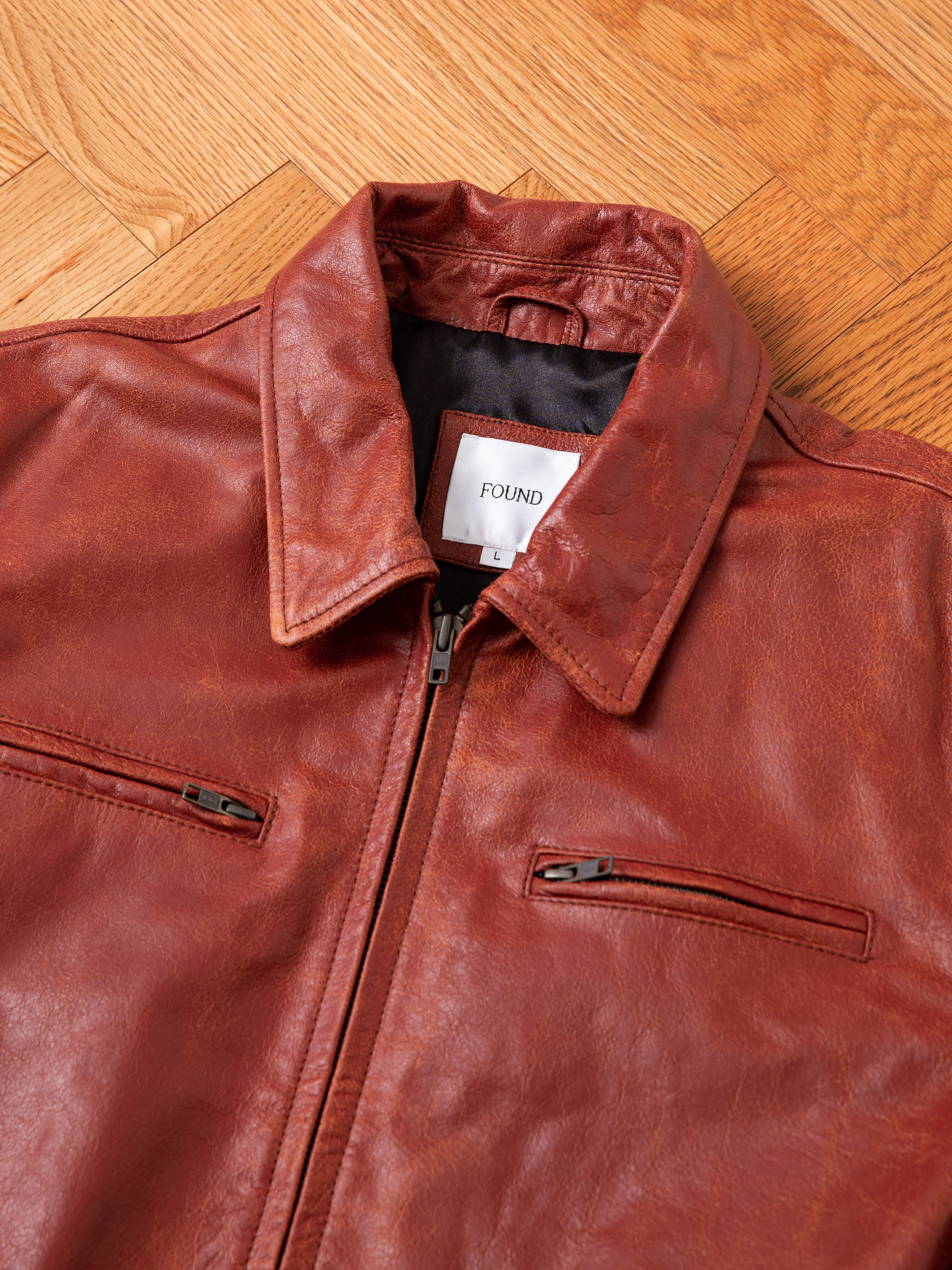 Marlboro Sun Faded  Leather Racer Jacket - Image 11