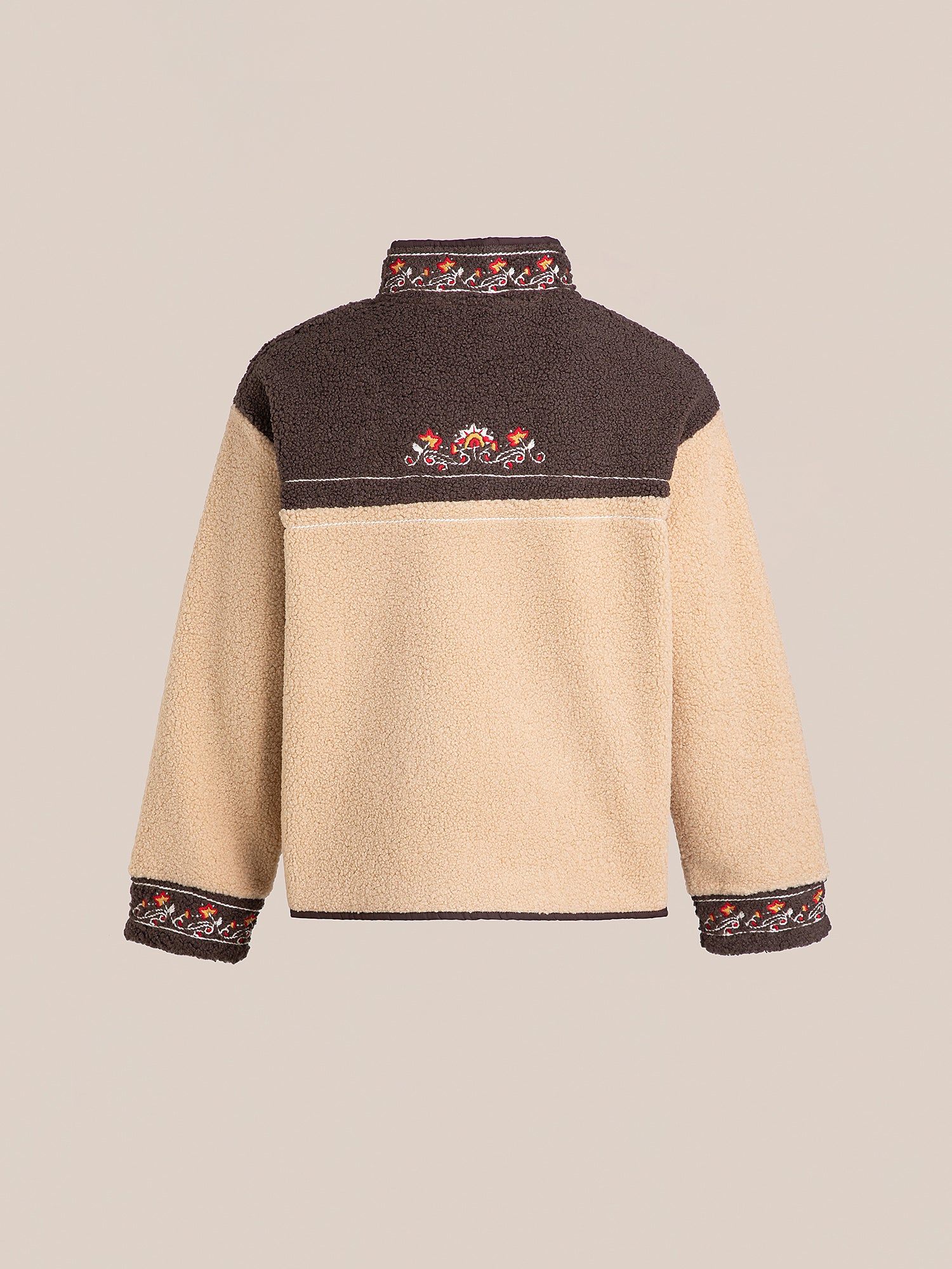 Pahari Floral Embroidered Sherpa Pullover - Image 4