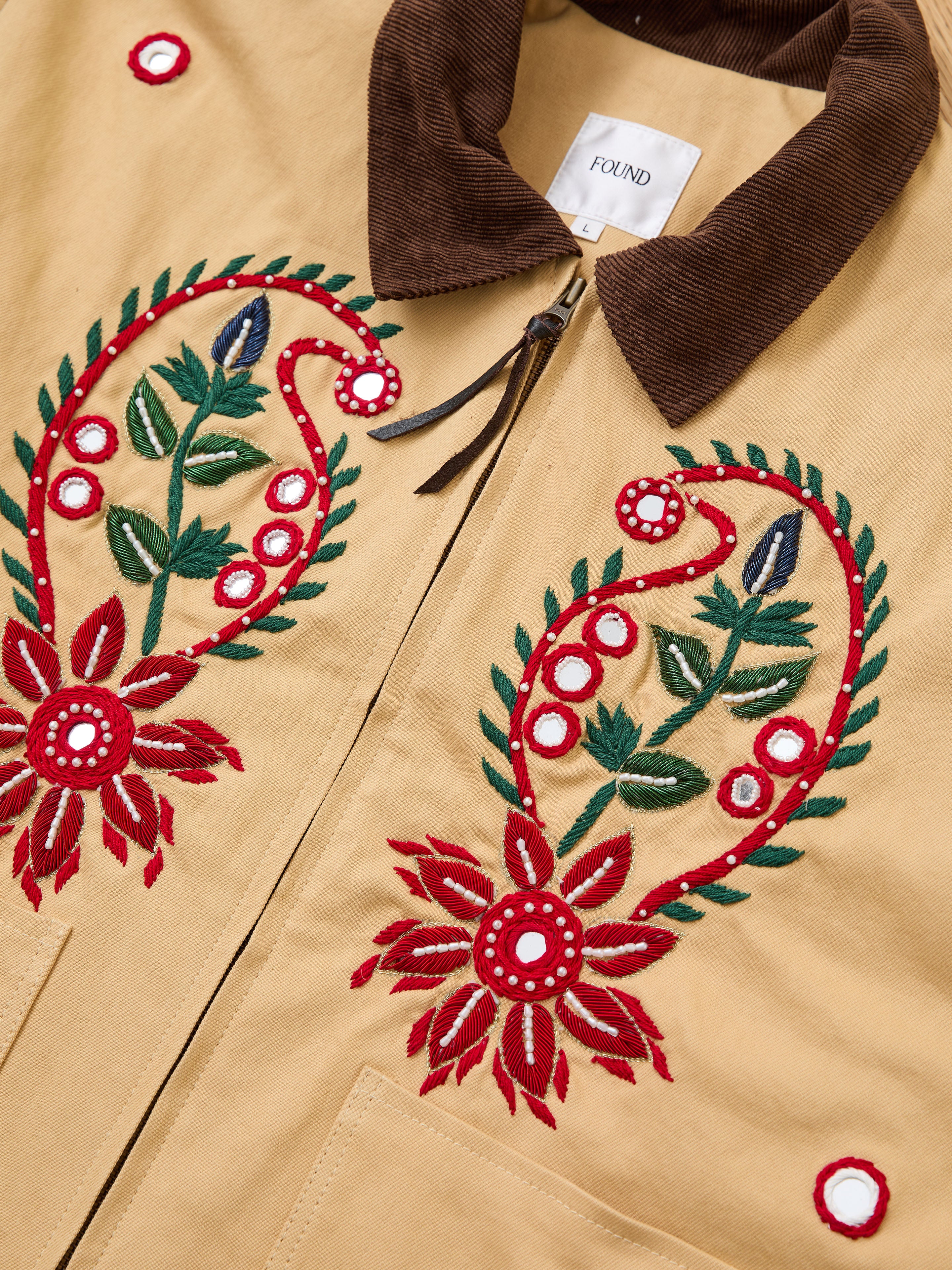 Paisley Motif Hand Embroidered Work Jacket - Image 3