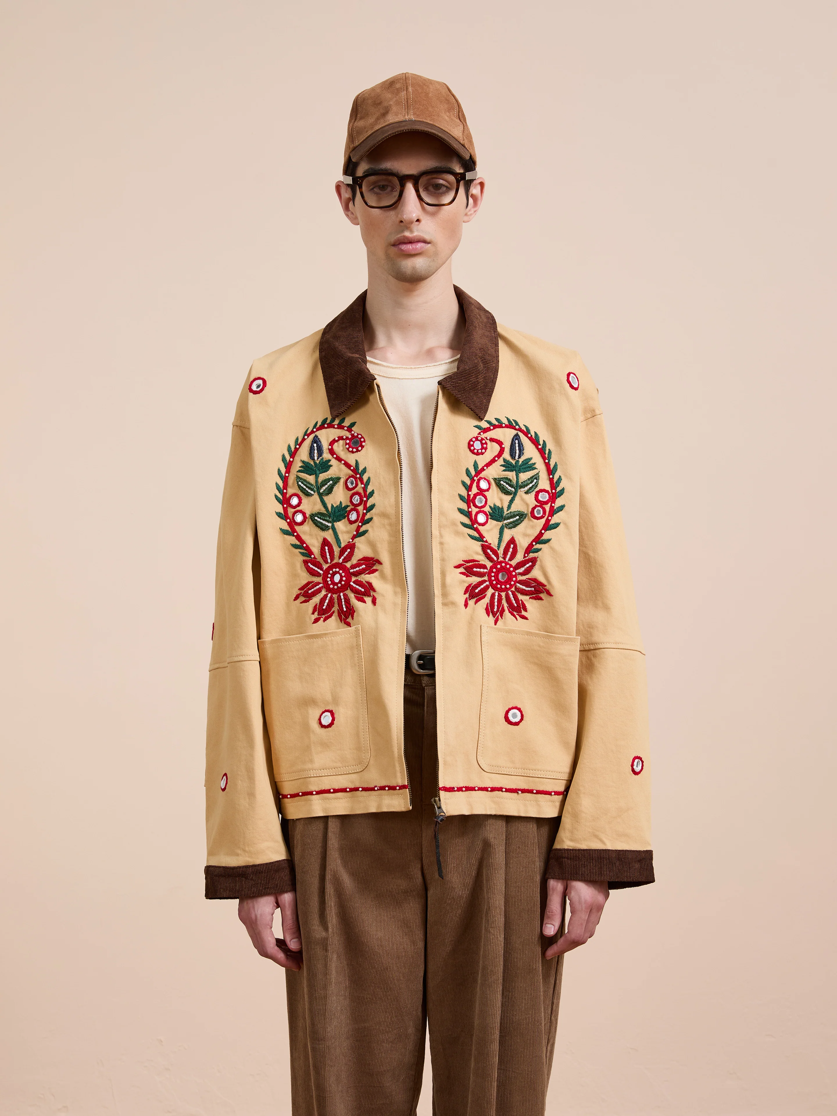 Paisley Motif Hand Embroidered Work Jacket - Image 5