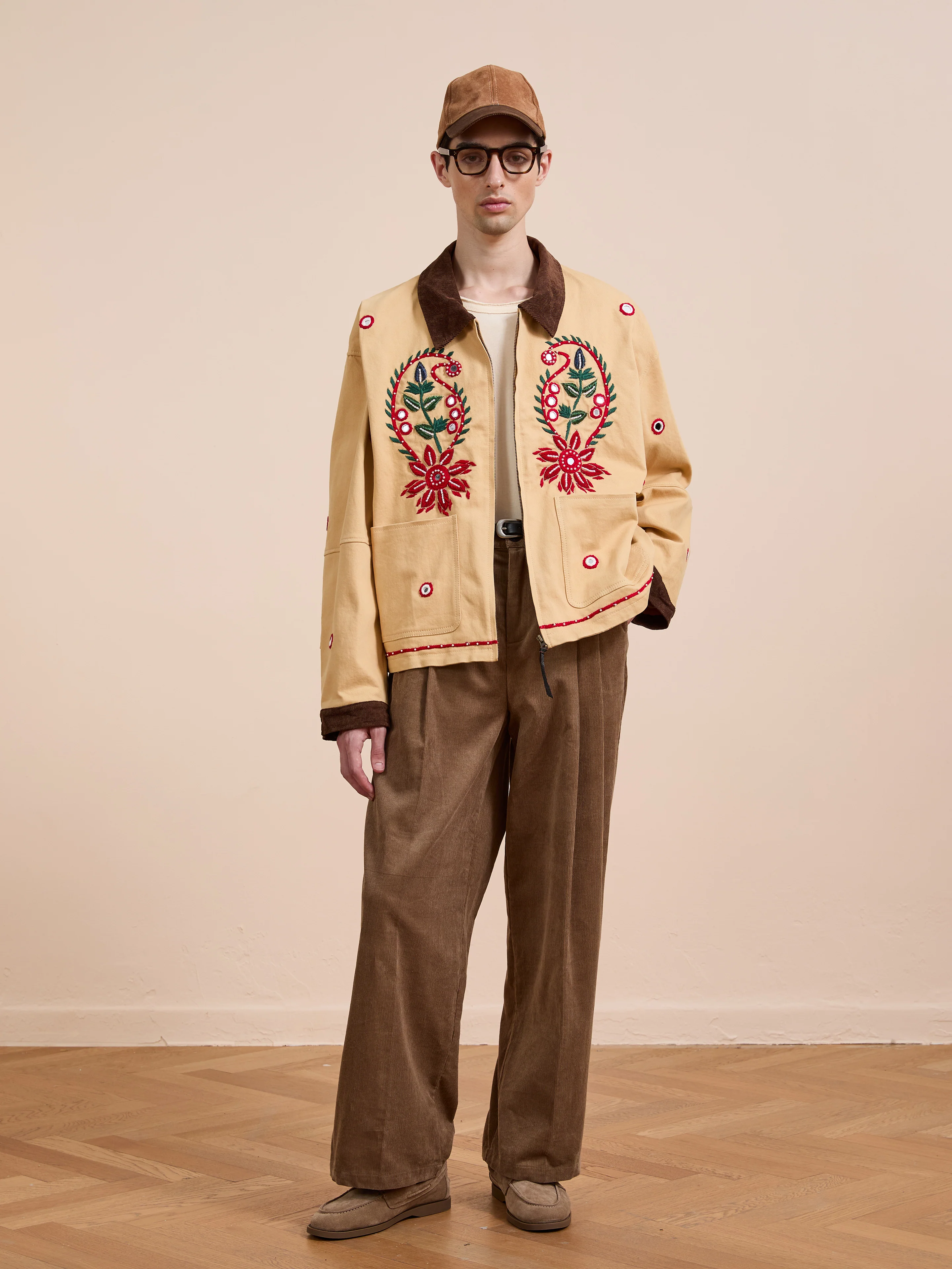 Paisley Motif Hand Embroidered Work Jacket - Image 9