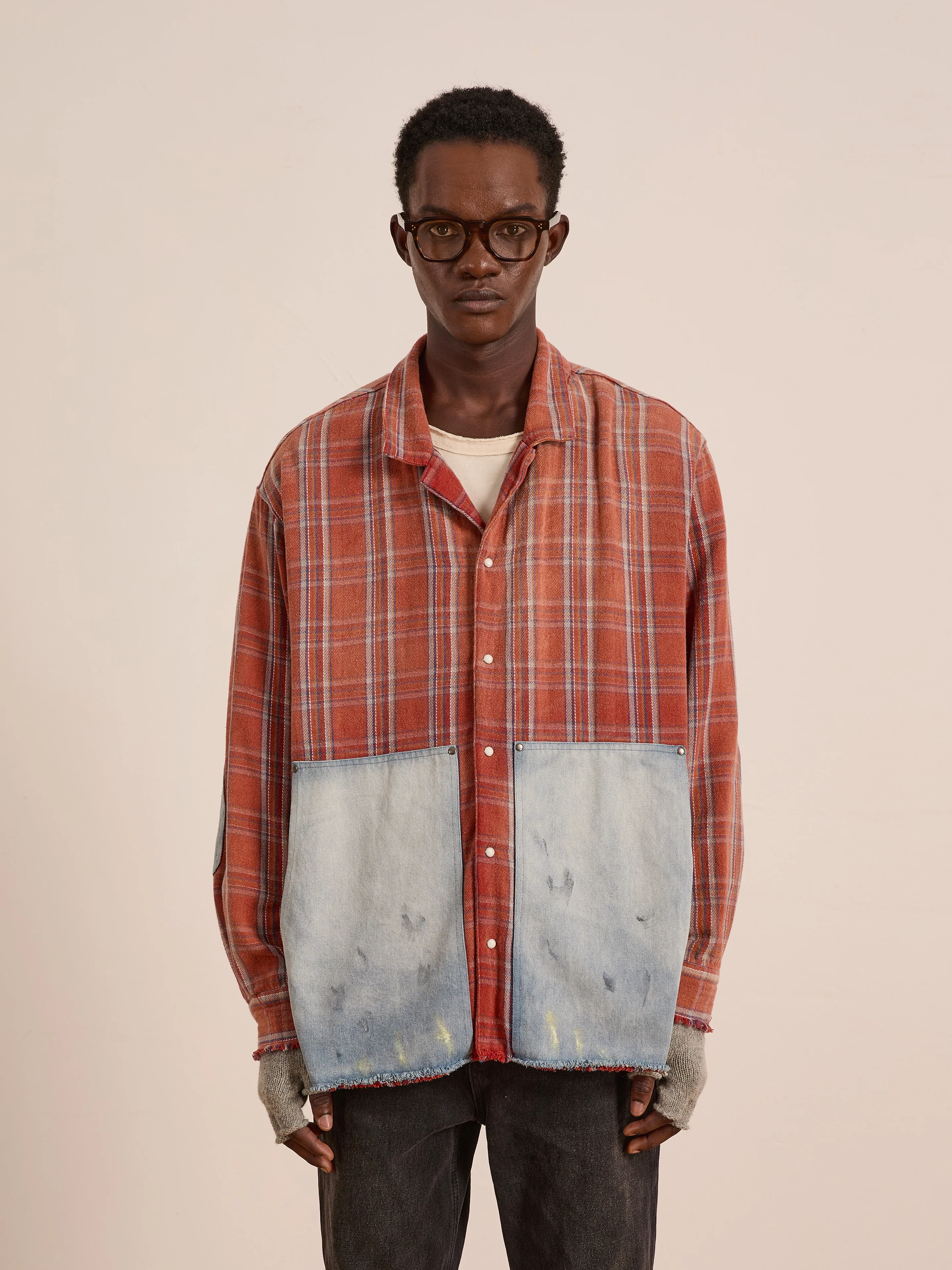 Plaid Denim Shirt