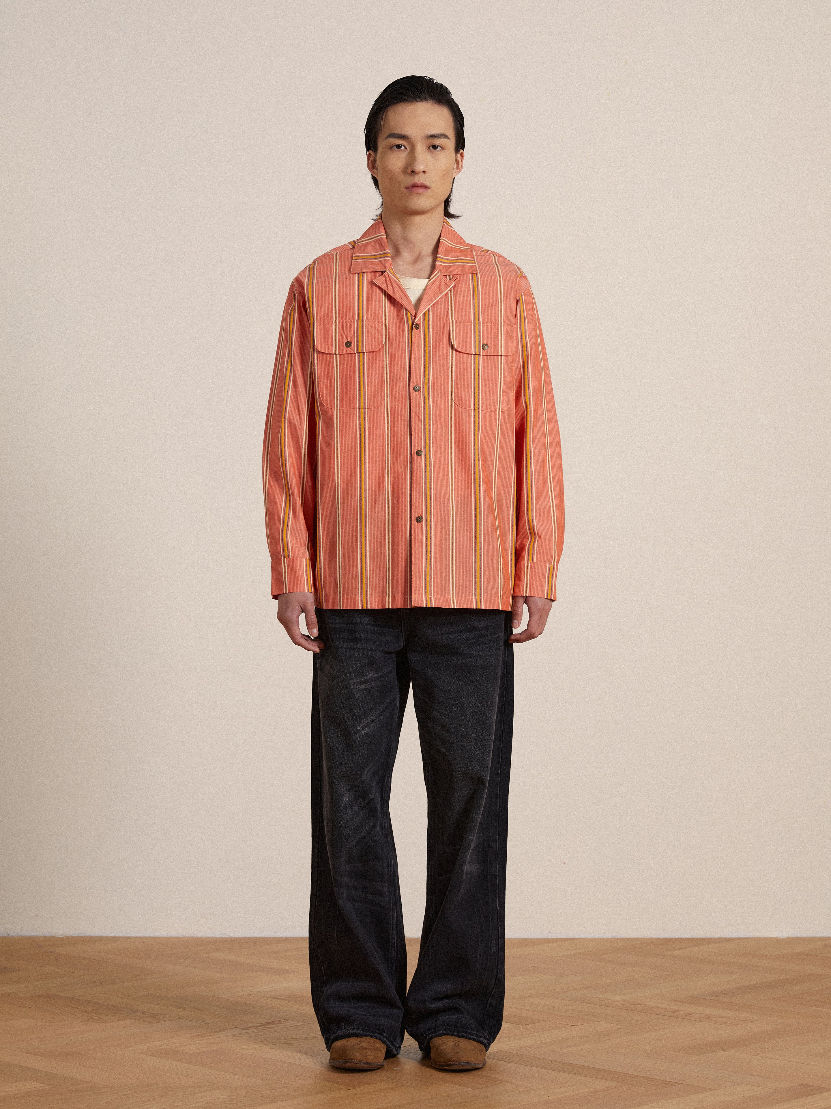 Stripe Citrus LS Camp Shirt - Image 2