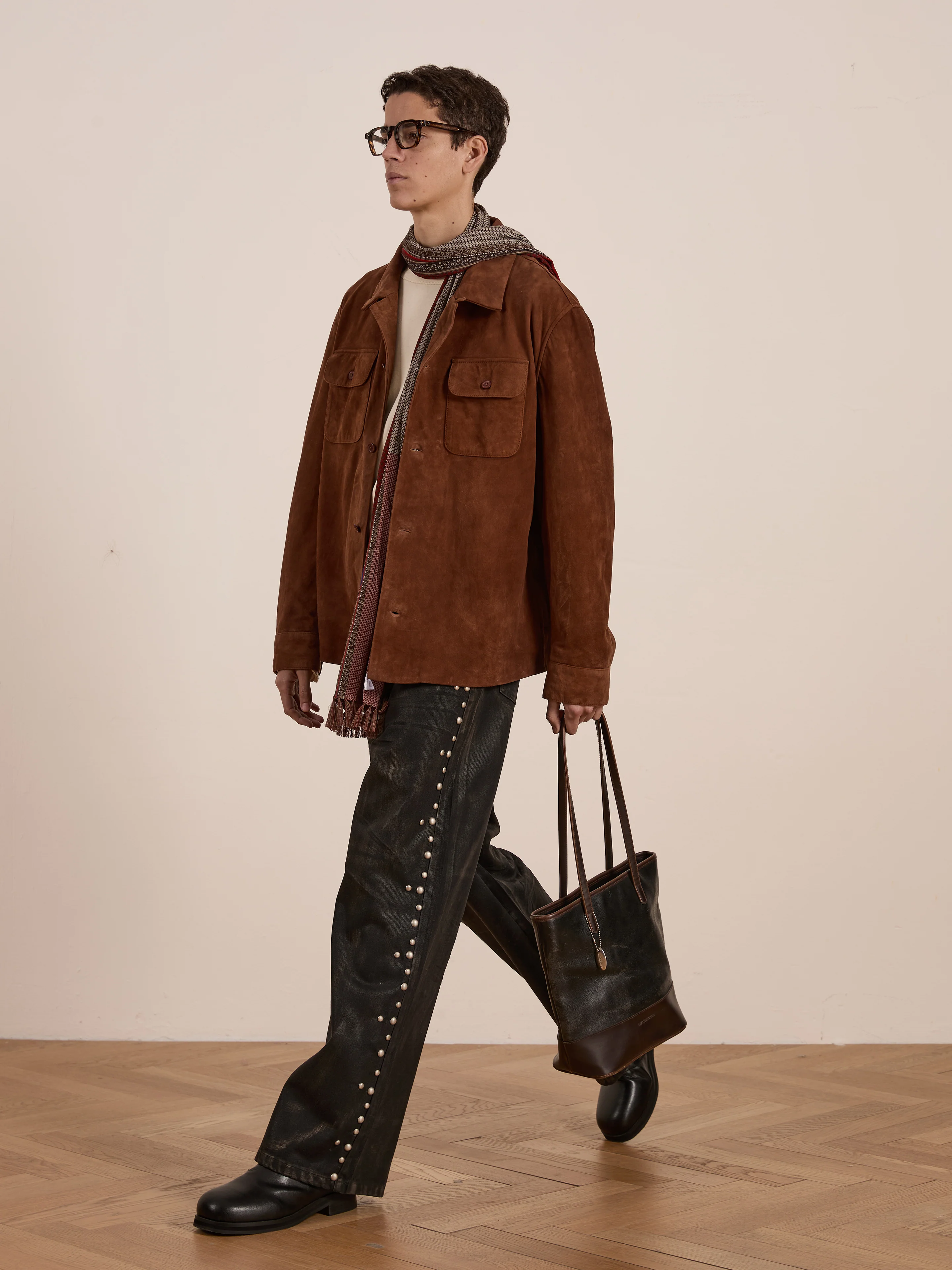 Suede Leather Camp Shirt - Image 14