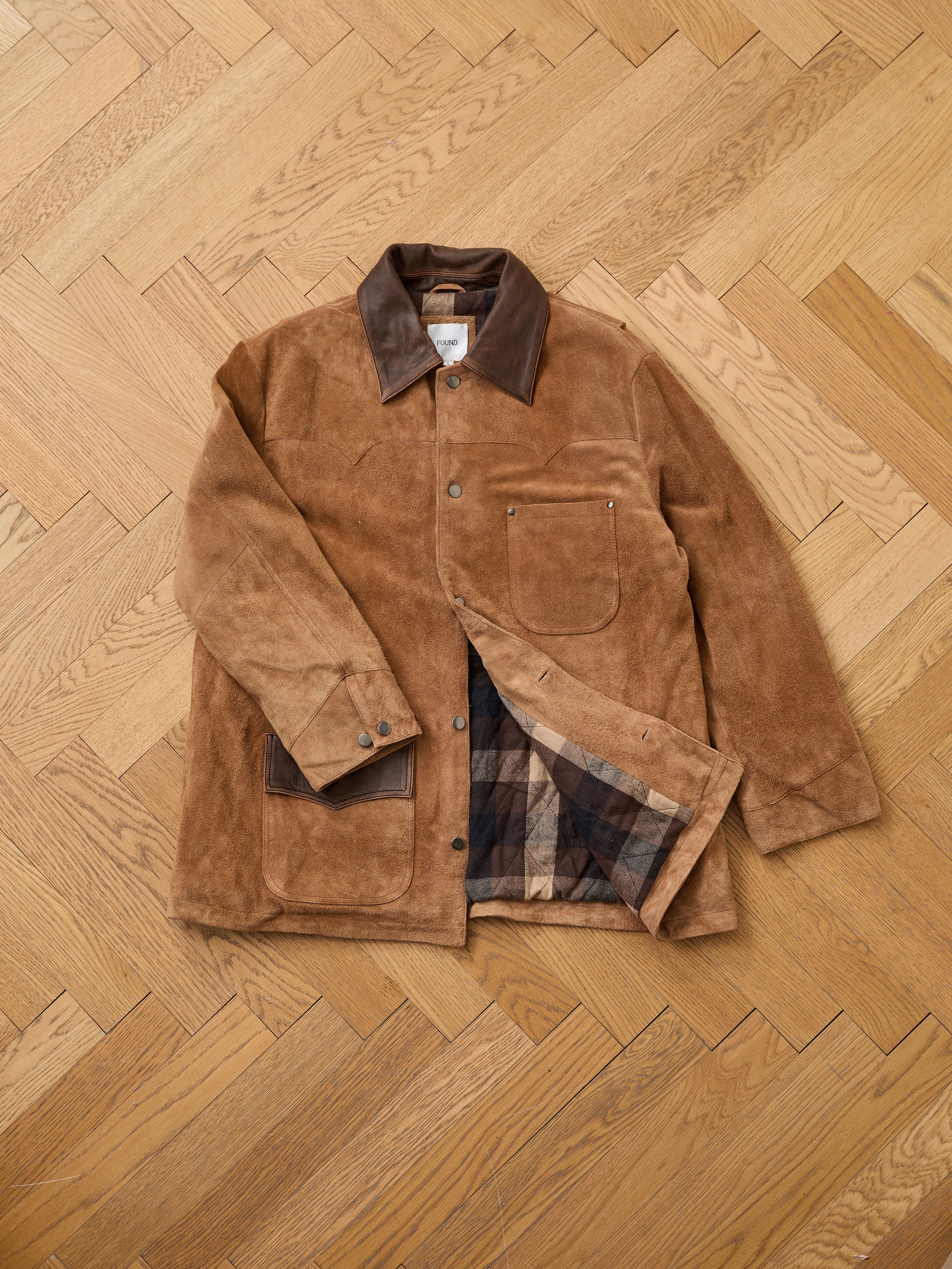 Suede Contrast Chore Jacket - Image 17