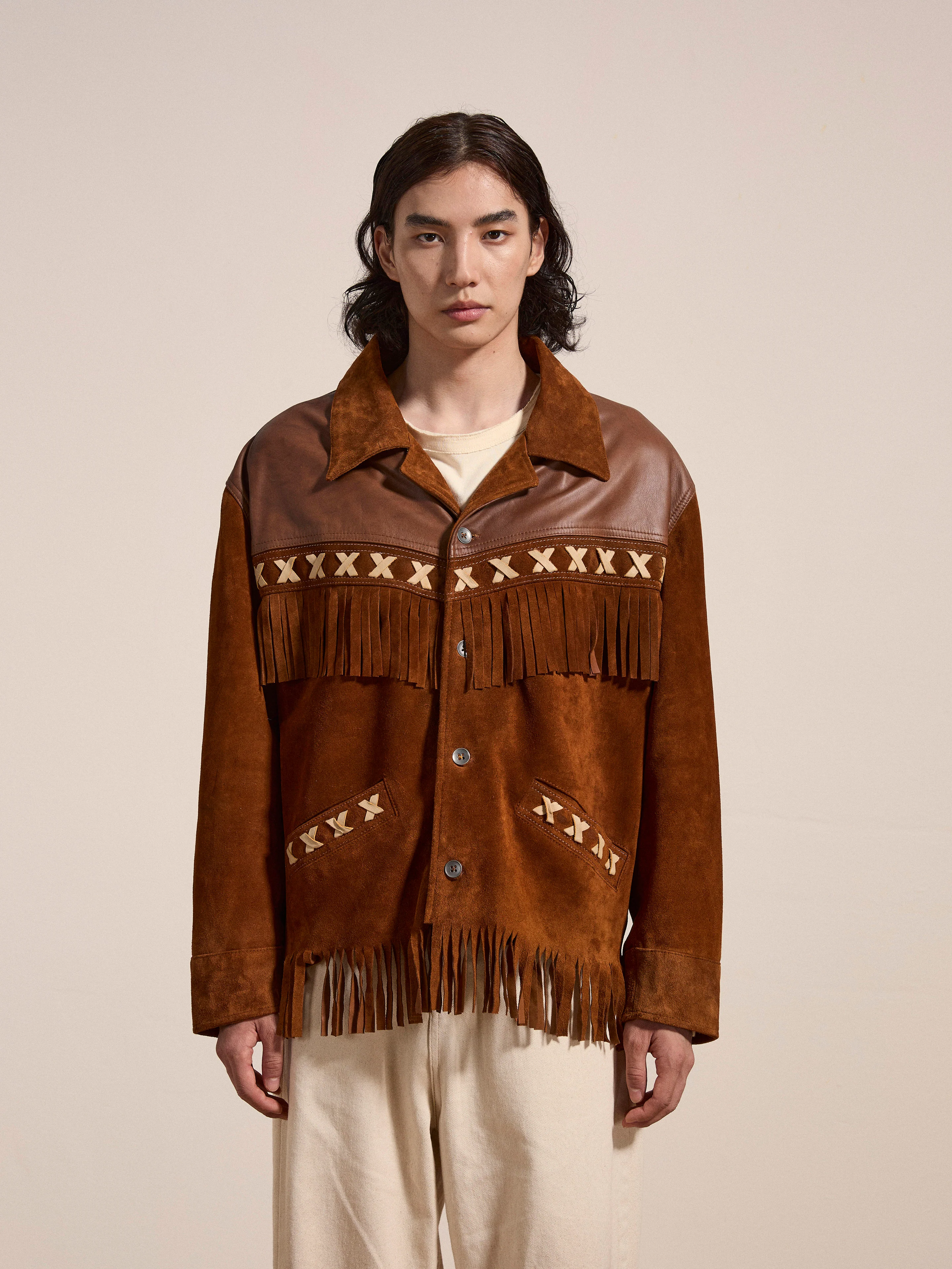 Western Fringe Suede Leather Jacket